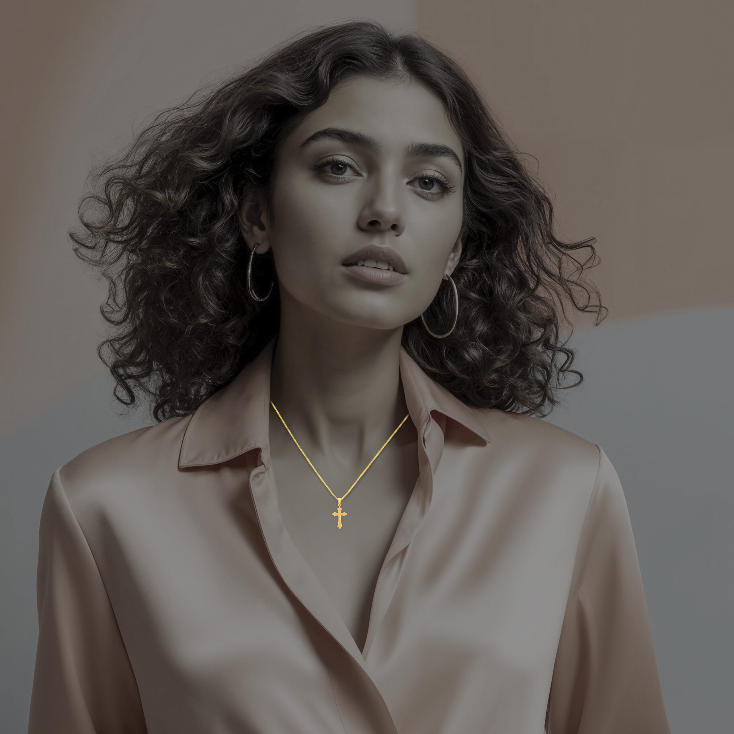 22K Gold Cross Pendant A Timeless Emblem of Faith and Grace by Bafleh Jewellery - Image 5