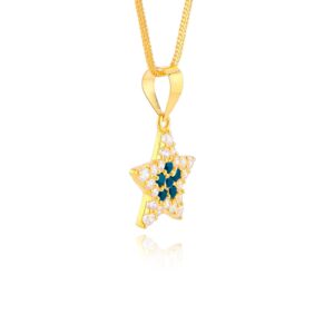 Alternative view of Starstruck Elegance: 22kt Gold Pendant Set with Cosmic Beauty