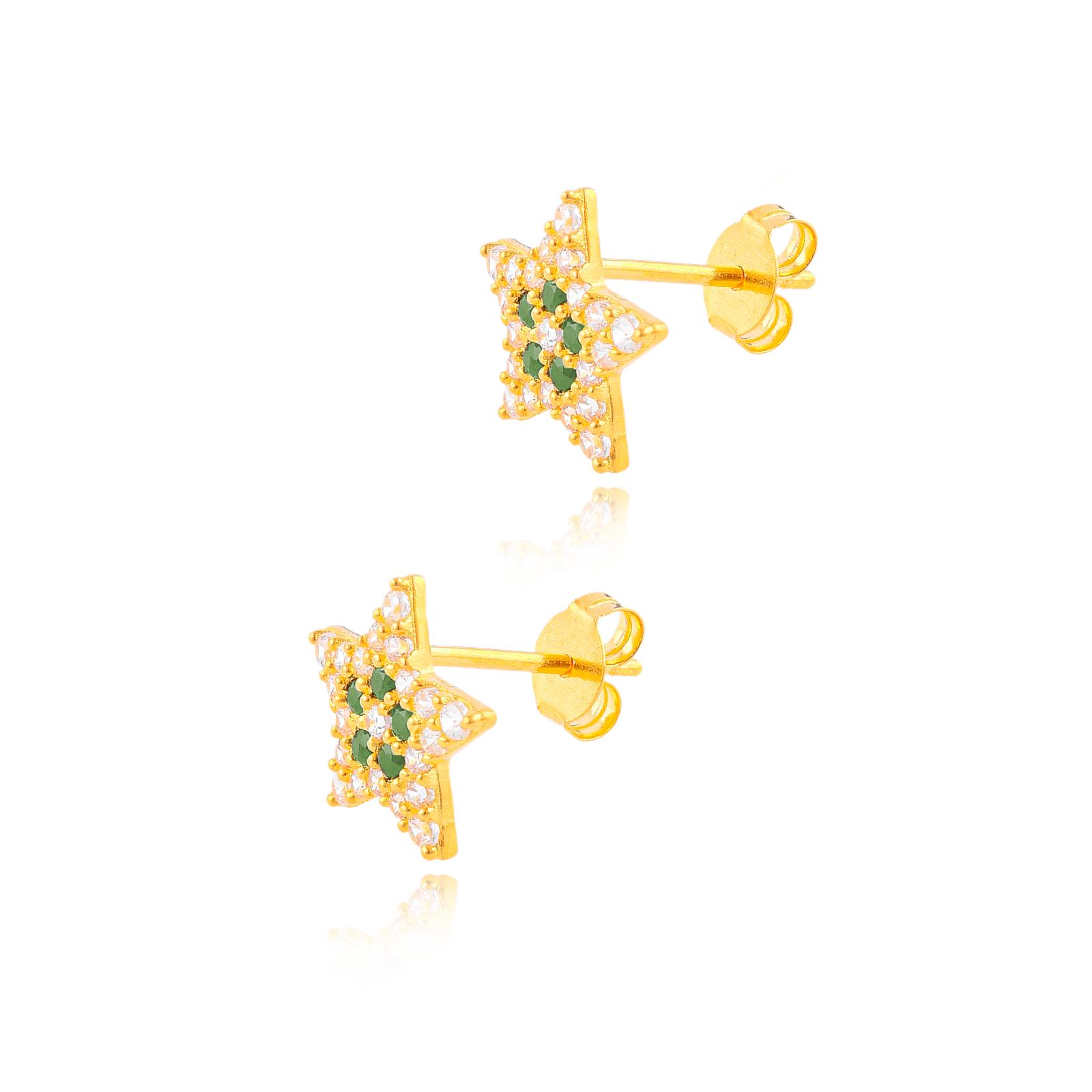 Celestial Charm: Star-Shaped Pendant Set in Pure 22kt Gold - Image 3