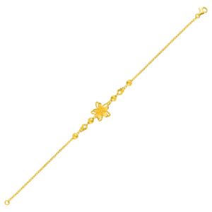 Alternative view of Timeless Flower Design in 22kt Yellow Gold by Bafleh Jewellery