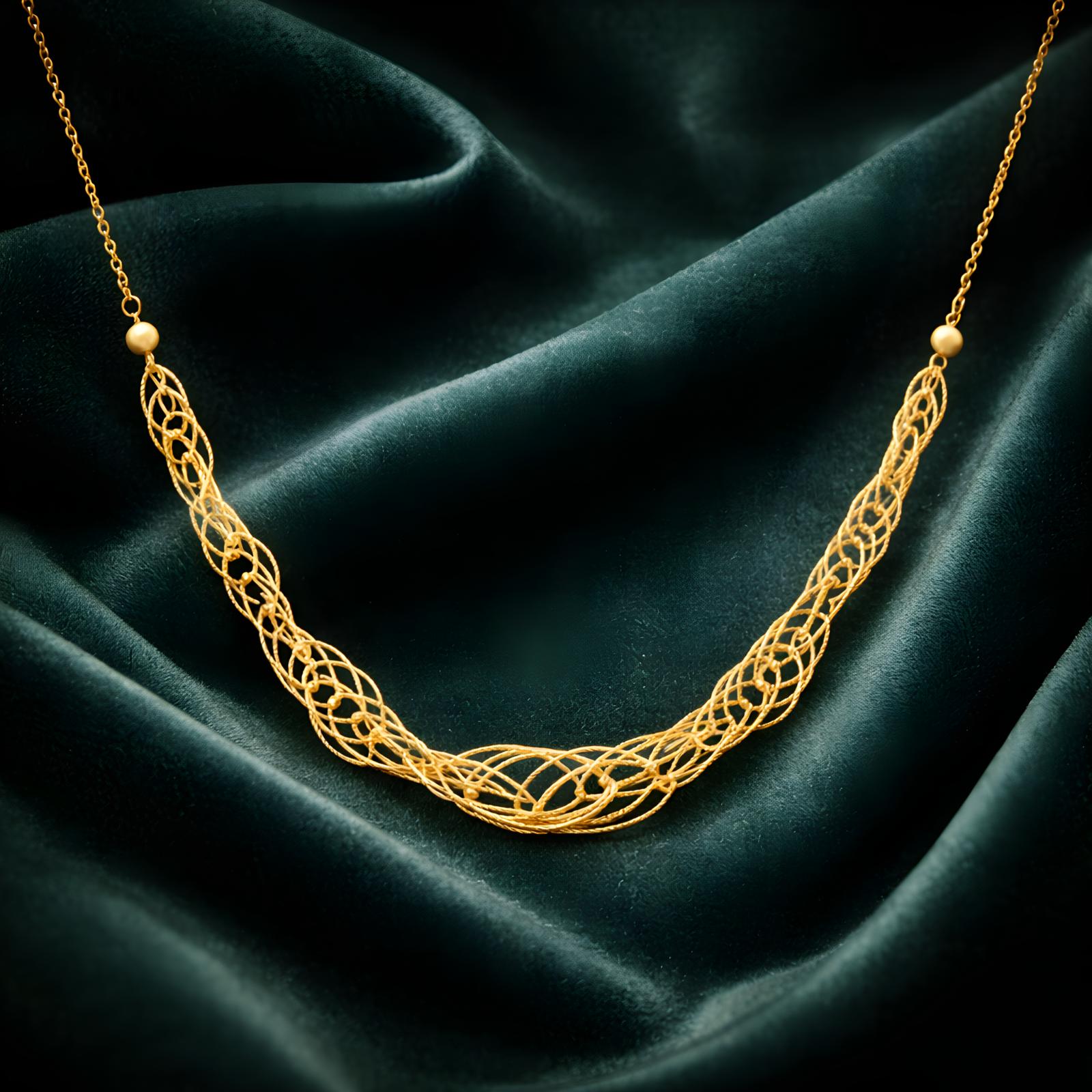 Shine Brighter with Our 21K Yellow Gold Lightweight Necklace Collection Only at Bafleh Jewellery - Image 3