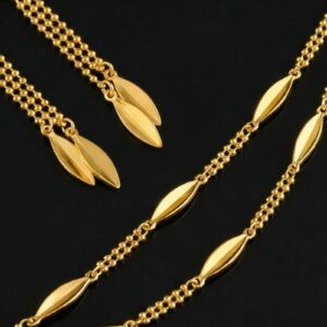Alternative view of The Essence of Pure Gold in a Featherlight Form Bafleh Jewellery's 22kt Necklace Set is Your New Favorite Heirloom