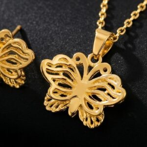 Alternative view of Tradition in a Modern Touch : Lightweight 22kt Gold Necklace Set by Bafleh Jewellery for Everyday Luxury