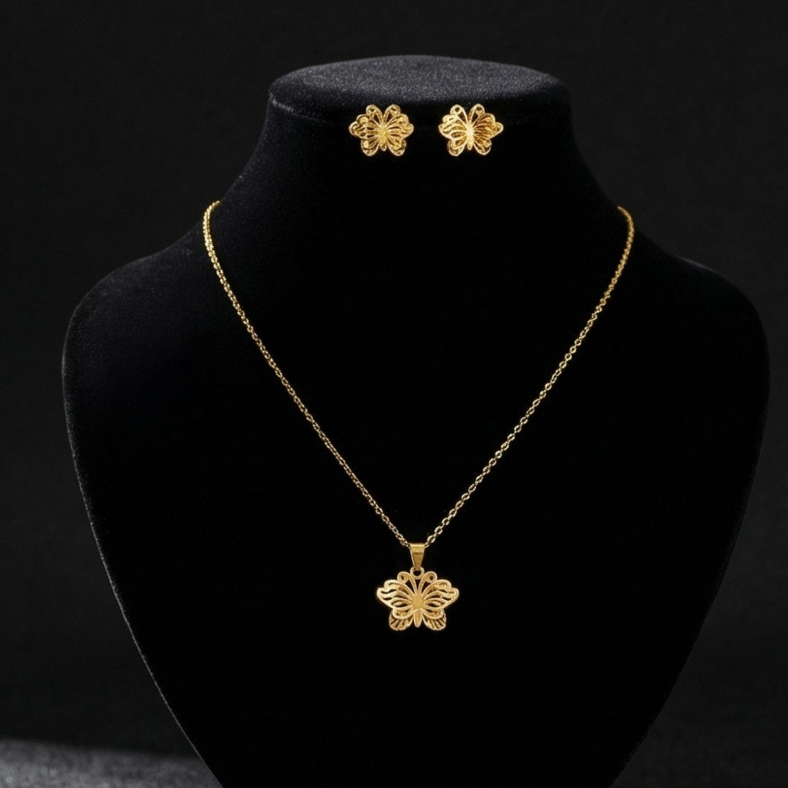Tradition in a Modern Touch : Lightweight 22kt Gold Necklace Set by Bafleh Jewellery for Everyday Luxury - Image 4