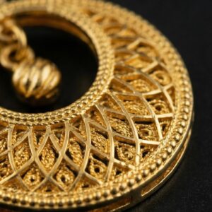 Alternative view of Luxury That Doesn't Weigh You Down Bafleh's Exquisite Lightweight 22kt Gold Necklace Set