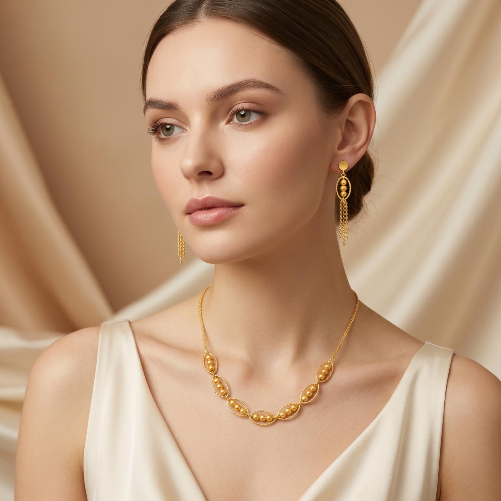 Elegance Redefined Stunning 21K Gold Necklace Sets at Bafleh Jewellery - Image 2