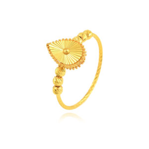 Where Elegance Meets a Graceful Golden Twist 21K Gold Ring