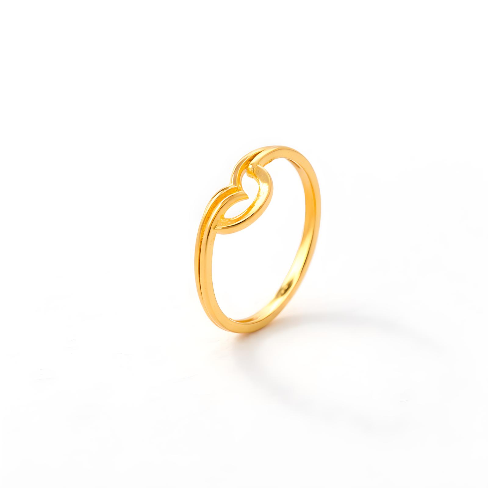 Lightweight Luxury Endless Love 22K Gold Ring