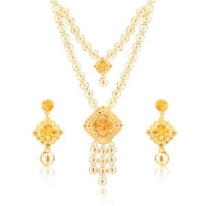 Innovative Techniques in Crafting 22kt Gold Necklace set