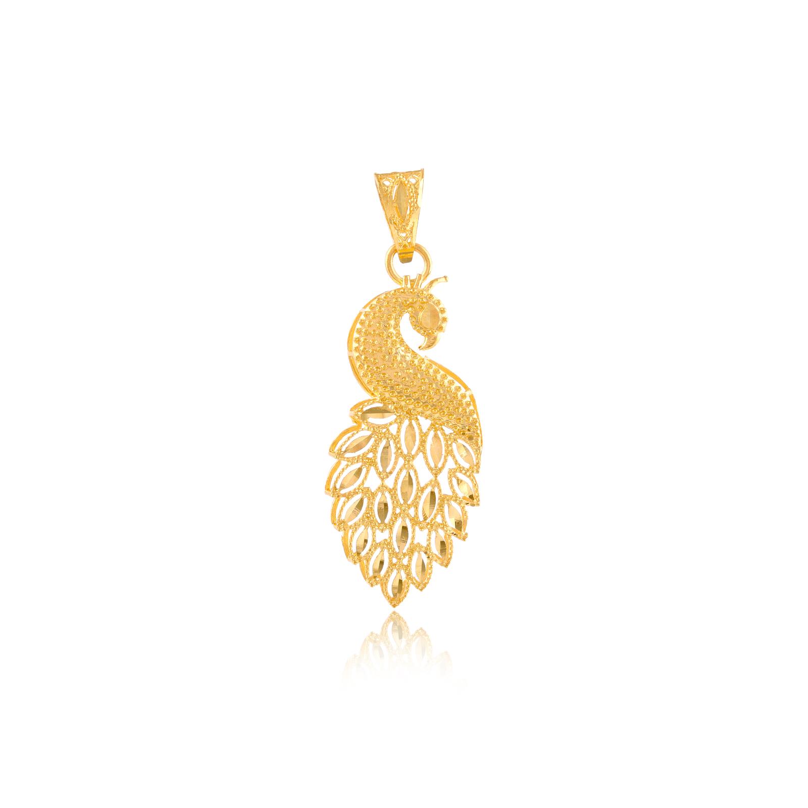 22kt Gold Pendant with Baroque-inspired Details