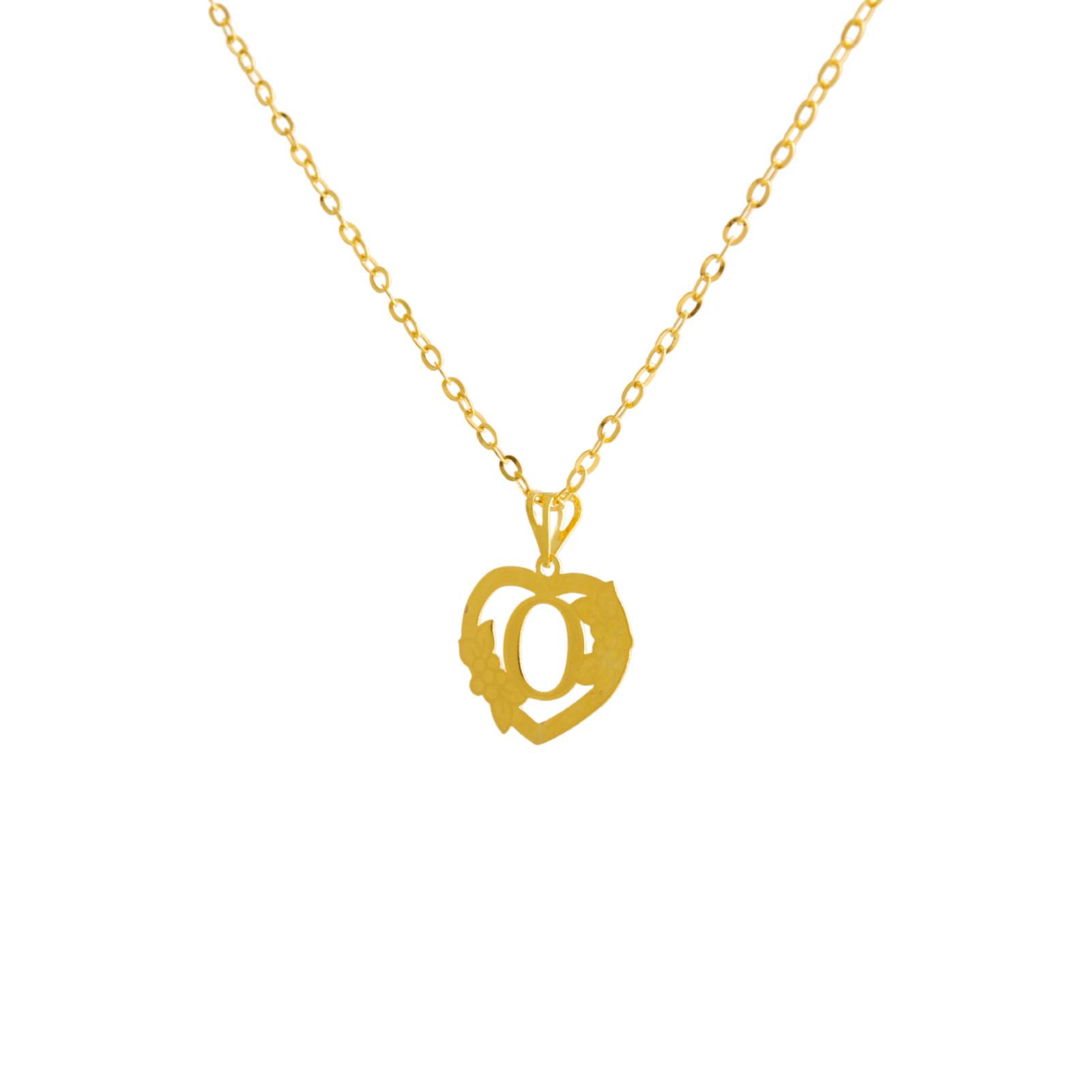 Bafleh Jewellery 18K Gold 'O' Pendant Necklace - Image 2