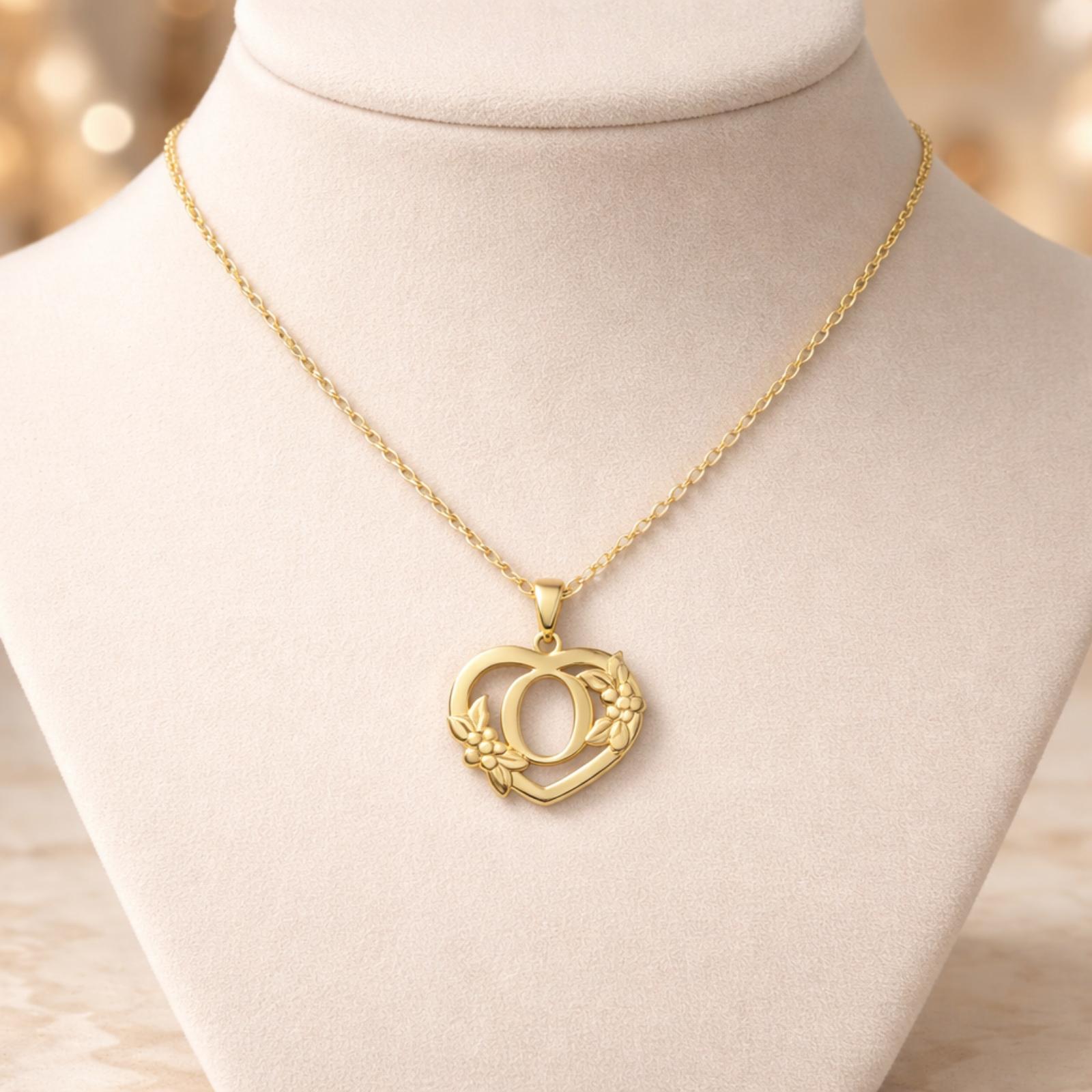 Bafleh Jewellery 18K Gold 'O' Pendant Necklace - Image 3