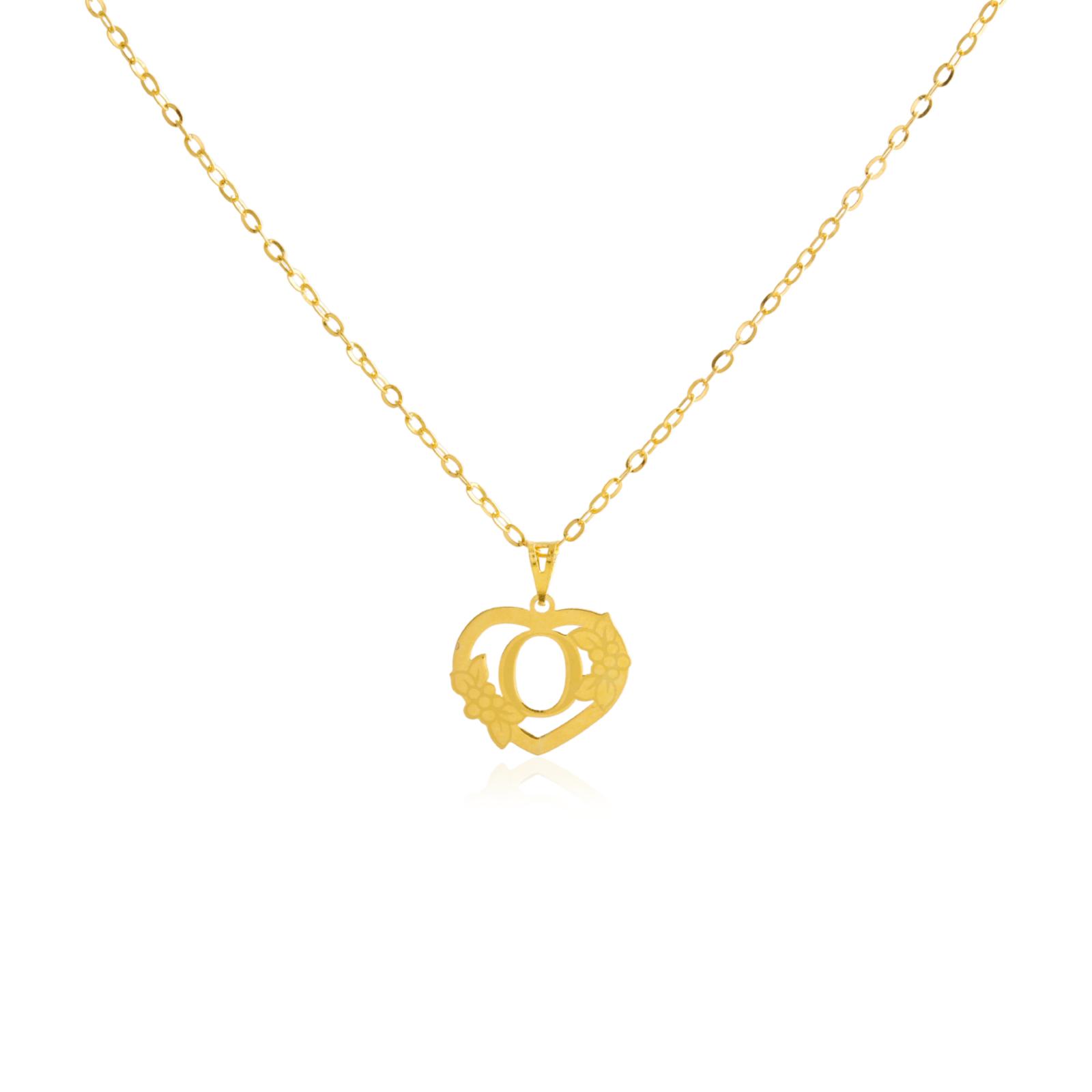 Bafleh Jewellery 18K Gold 'O' Pendant Necklace