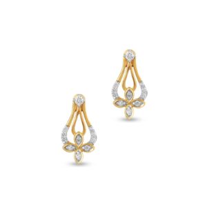 Illuminate Every Moment with Bafleh Jewellery?s 18K Yellow Gold Diamond Earrings IDT Certified Brilliance