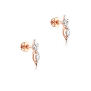 Alternative view of Timeless Luxury in Rose Gold 18K Diamond Earrings with Authentic IDT Certification by Bafleh Jewellery