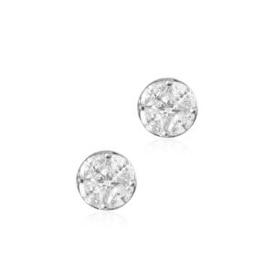 Exquisite Craftsmanship Meets Dazzling Brilliance 18K White Gold Diamond Earrings with IDT Certification by Bafleh Jewellery