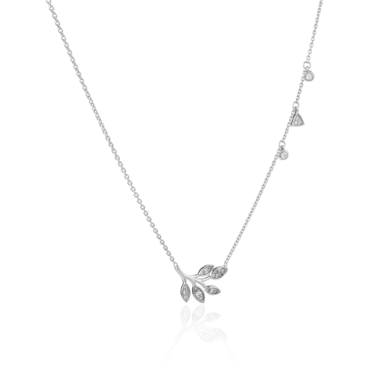 A Timeless White Gold Diamond Necklace by Bafleh Jewellery