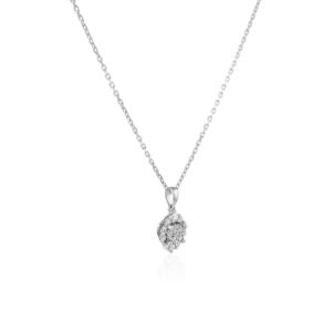 Alternative view of Stunning White Gold Necklace Adorned with Premium Diamonds Bafleh Jewellery Collection