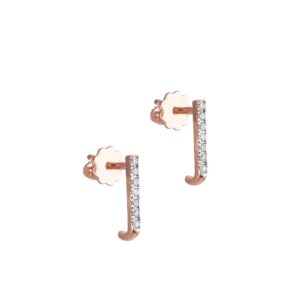 Alternative view of Celebrate Every Moment with 18K Rose Gold Diamond Earrings, Luxuriously Crafted and IDT Certified by Bafleh Jewellery