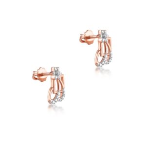 Alternative view of Dazzle Every Occasion with 18K Rose Gold Diamond Earrings, Featuring Genuine IDT Certified Diamonds from Bafleh Jewellery