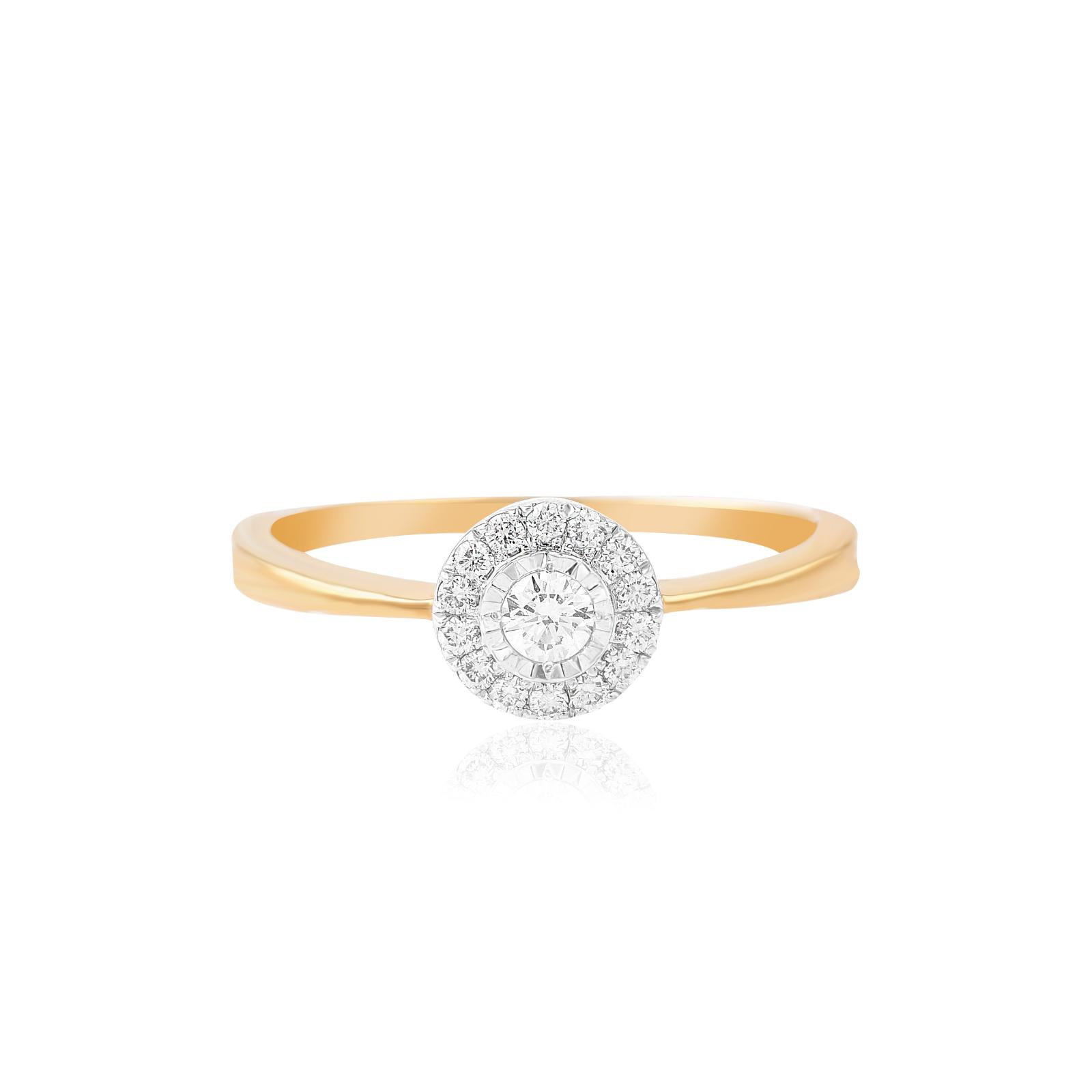 Your Perfect Engagement Begins Here ? IDT Certified Yellow Gold Diamond Ring at Bafleh - Image 2