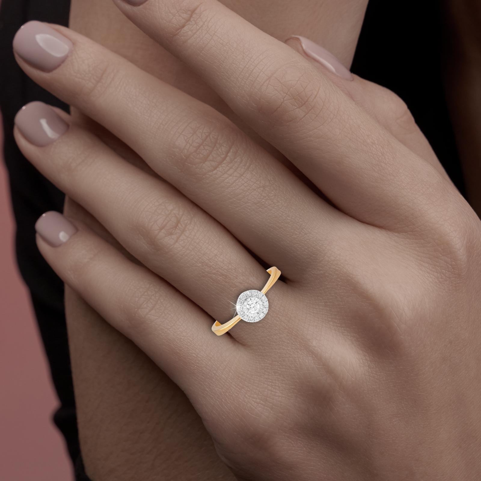 Your Perfect Engagement Begins Here ? IDT Certified Yellow Gold Diamond Ring at Bafleh - Image 4