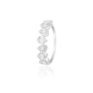 Alternative view of A Perfect Pair: White Gold Twin Diamond Rings Only at Bafleh Jewellery
