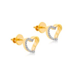 Alternative view of Radiance Redefined: Luxurious Heart Diamond Earrings