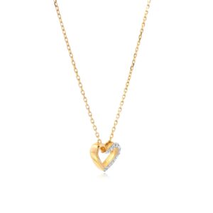 Alternative view of Elegant and Lightweight Diamond Heart Necklace ? Perfect for Everyday Glamour