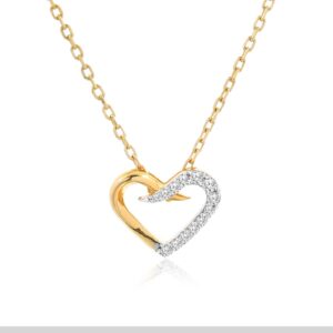 Elegant and Lightweight Diamond Heart Necklace ? Perfect for Everyday Glamour