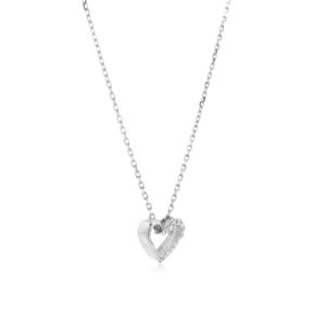 Alternative view of Lightweight Heart-Shaped Diamond Necklace ? Your Daily Dose of Sparkle