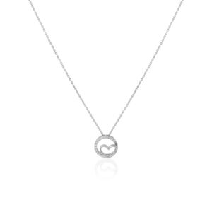Alternative view of Exquisite Heart Shape White Gold Diamond Necklace A Signature Creation by Bafleh Jewellery