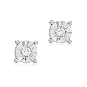 Perfect Yellow Gold Diamond Stud Earrings