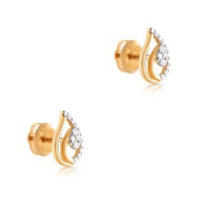 Alternative view of Experience Certified Brilliance: 18K Yellow Gold Diamond Earrings with IDT Certificate ? Available Only at Bafleh Jewellery