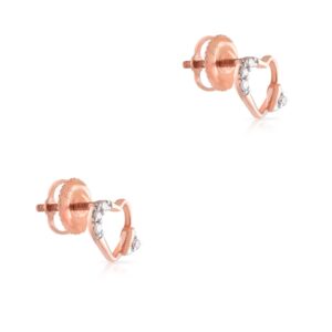 Alternative view of Perfect Gift for Your Loved One ? Heart Diamond Earrings