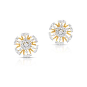 Flower-Shaped Diamond Earrings with IDT Certificate ? Exclusively at Bafleh Jewellery
