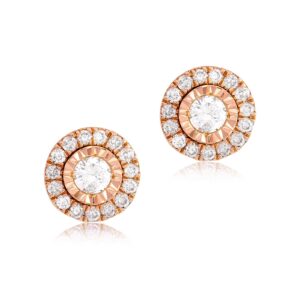 Celebrate Style: Rose Gold Diamond Stud Earrings for Timeless Glamour