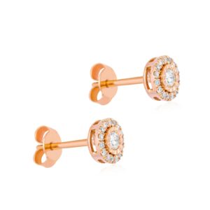 Alternative view of Celebrate Style: Rose Gold Diamond Stud Earrings for Timeless Glamour