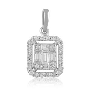 Timeless square Beauty: Diamond Pendant That Shine Forever
