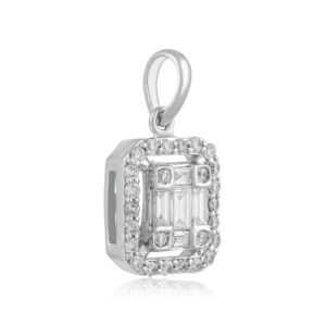 Alternative view of Timeless square Beauty: Diamond Pendant That Shine Forever