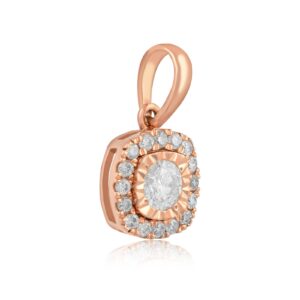 Alternative view of Modern Glamour with a Diamond Square Cut Pendant