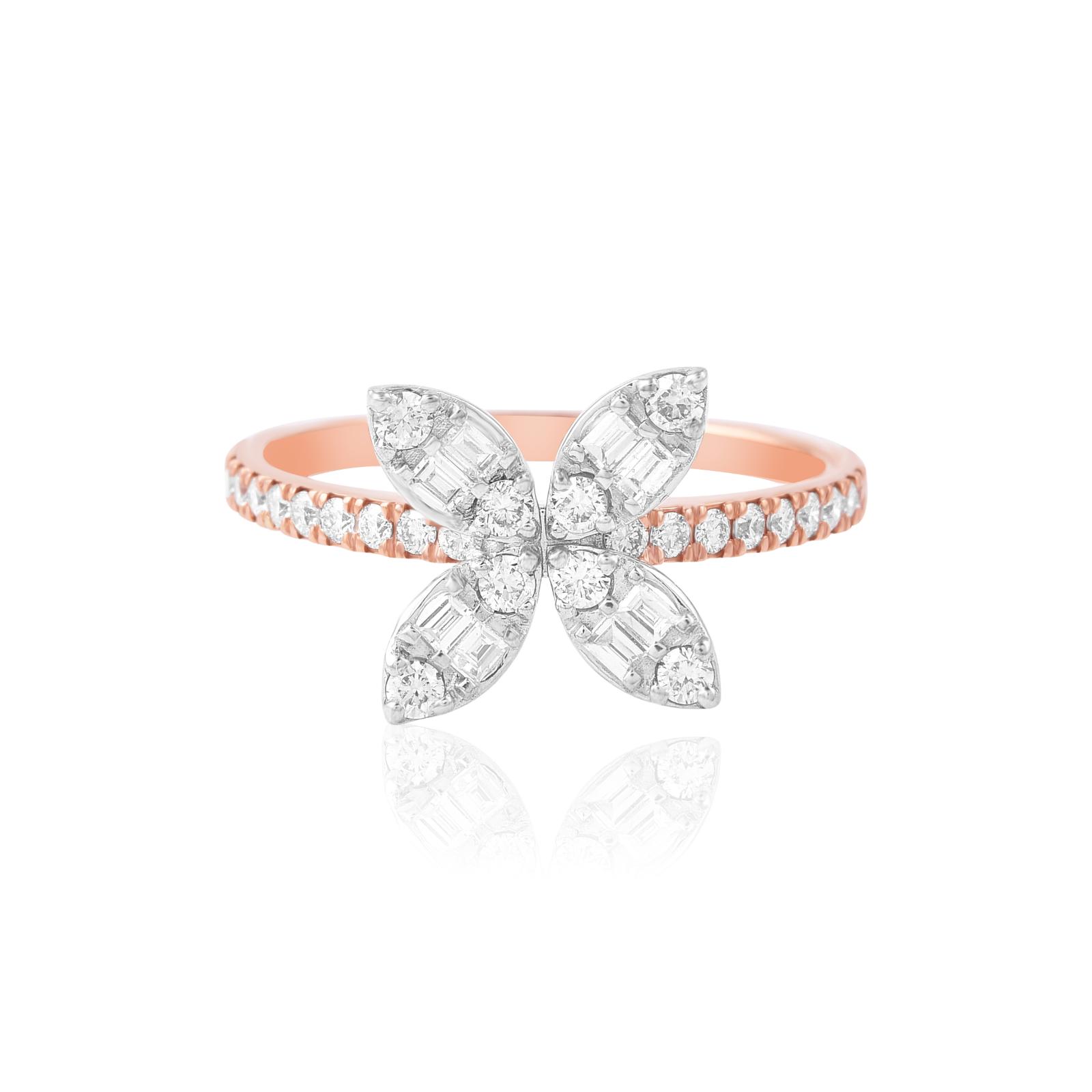 Elegance in Every Sparkle ? Rose Gold Diamond Ring at Bafleh - Image 2