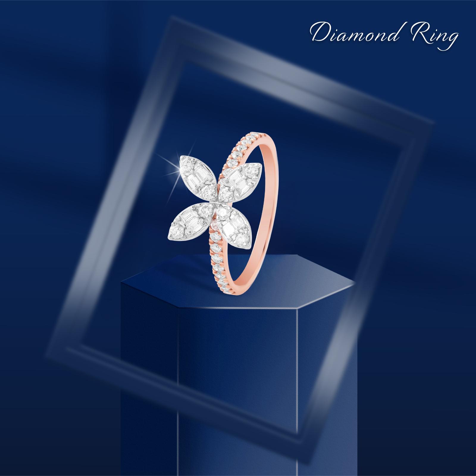 Elegance in Every Sparkle ? Rose Gold Diamond Ring at Bafleh - Image 4