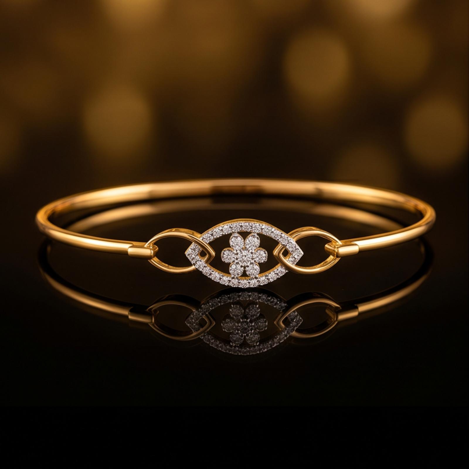 Pure Brilliance, Pure Luxury Real Diamond Bangles Only at Bafleh Jewellery