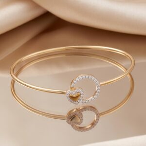 Timeless Sophistication Handcrafted Real Diamond Bangles
