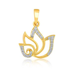 Lotus-Inspired Radiance: Round Cut Diamond Pendant for a Timeless Touch