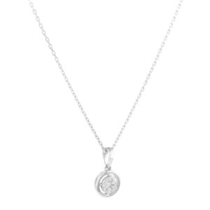 Alternative view of White Gold Natural Diamond Necklace ? Certified Elegance Only at Bafleh Jewellery