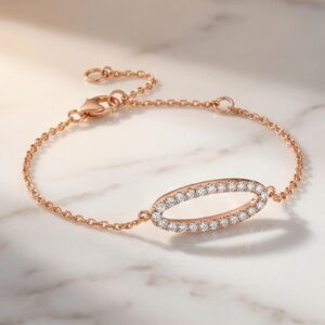 Authentic Diamond Rose Gold Bracelet with IDT Certificate ? Bafleh Exclusive