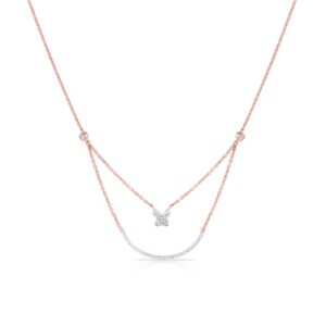 Alternative view of Certified Sparkle in Every Layer ? Diamond Necklace Available Only at Bafleh Jewellery