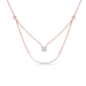Certified Sparkle in Every Layer ? Diamond Necklace Available Only at Bafleh Jewellery